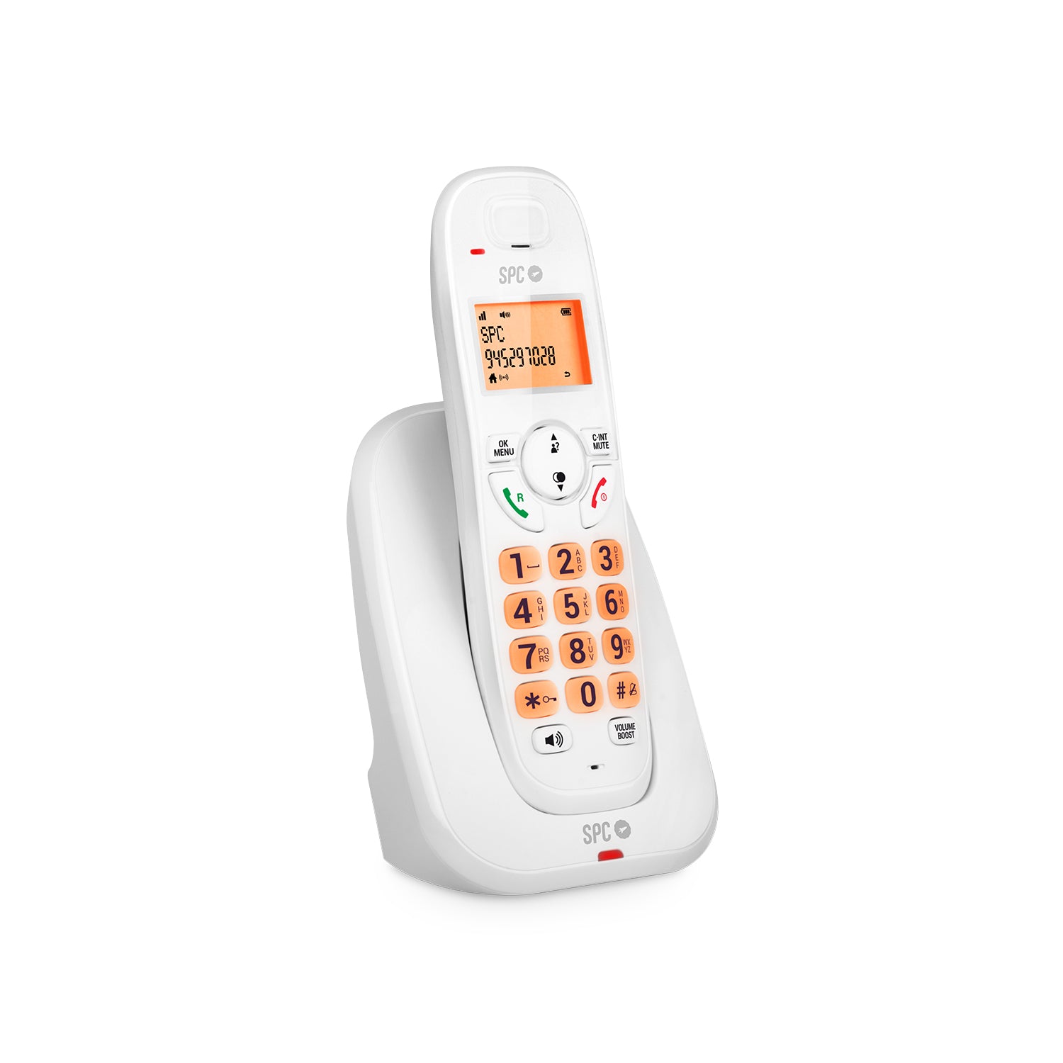 Teléfono inalámbrico Dect Spc 7331B KAIRO, con manos libres, blanco